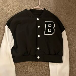 Black and White Varsity Jacket